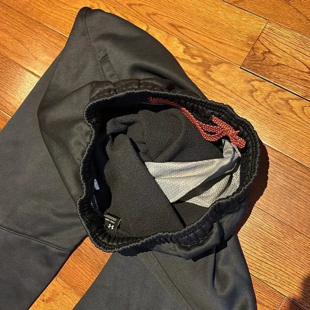 Under armour Loose Coupe fleece  grey logo jogger pants Sz S - Picture 10 of 11